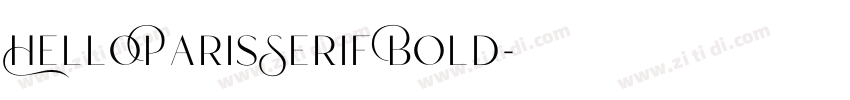 HelloParisSerif Bold字体转换
